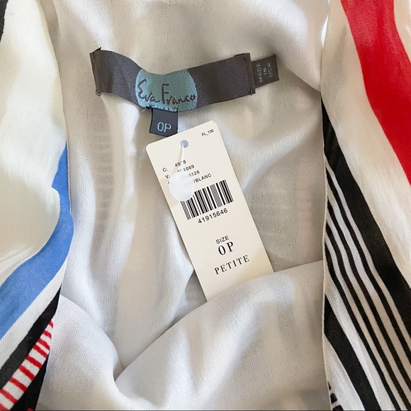 NWT Eva Franco Milana Striped Dress 0P - Picture 5 of 11